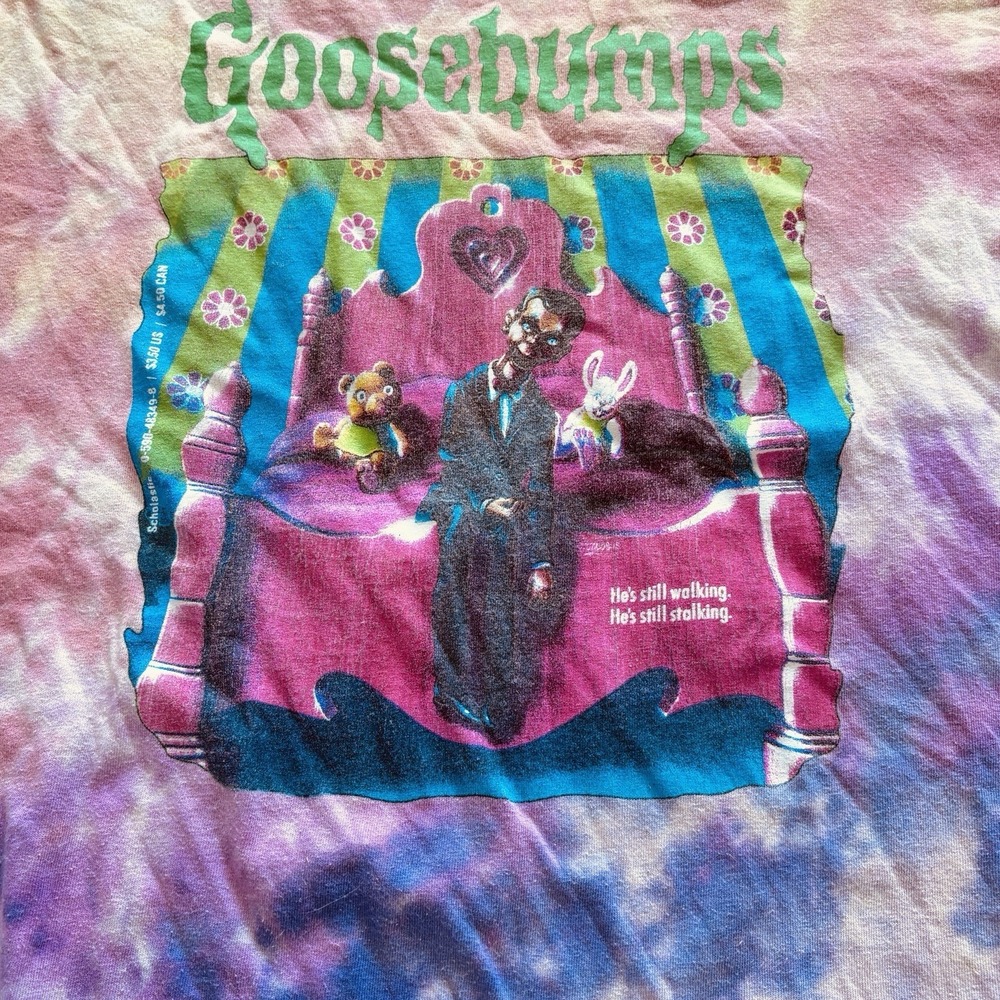 Goosebumps‎ T Shirt Night Of The Living Dummy Graphic R.L. Stine Purple Sz XL